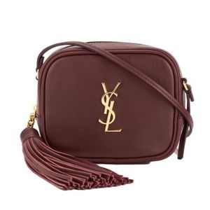 YSL Blogger Bag - Burgundy Leather Crossbody